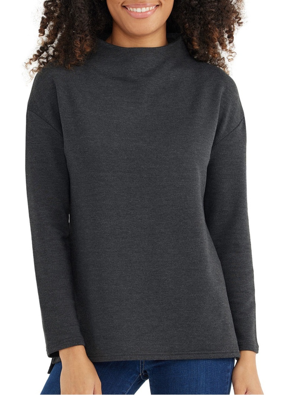 FreeFly Bamboo Thermal Fleece Mockneck Long Sleeve Sweatshirt